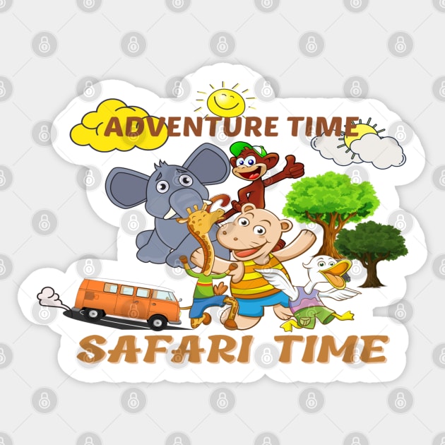 Adventure time, Safari time Sticker by Kikapu creations